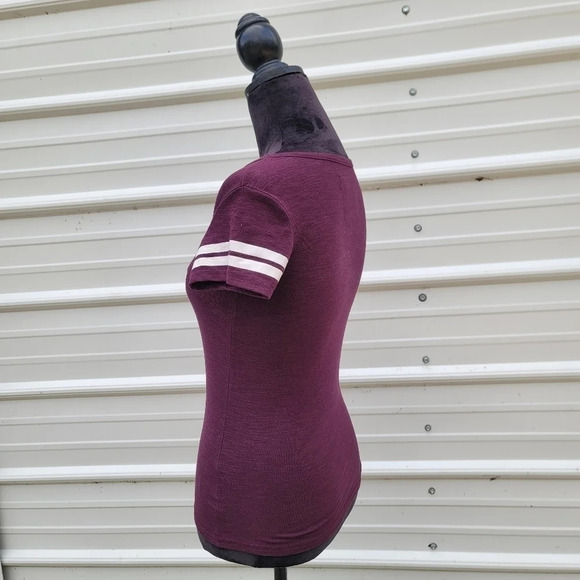 Reflex Womens Women’s S Knit Purple Round Neck T Shirt Short Sleeve LOVE White - Picture 9 of 9